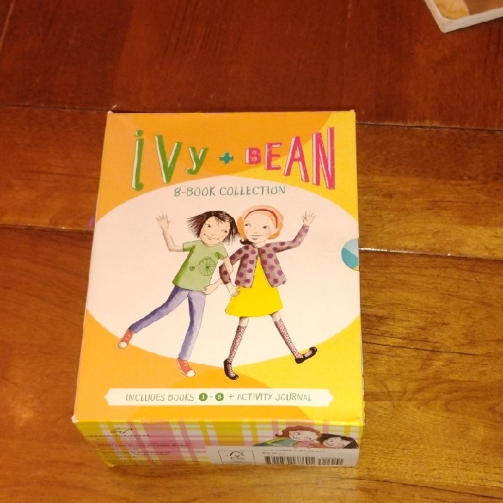 Ivy and Bean 8-Book Collection without Activity Journal - Yellow and Pink